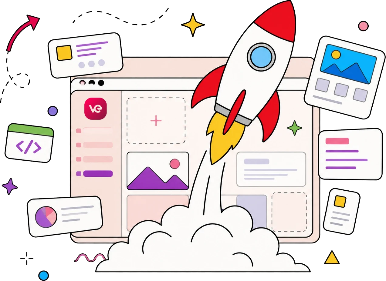 Vertex Addons product illustration for building Elementor websites